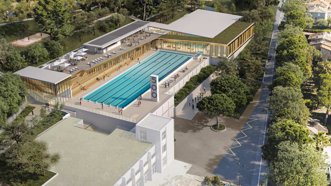 Grasse présente le nouveau visage de sa piscine Altitude 500
