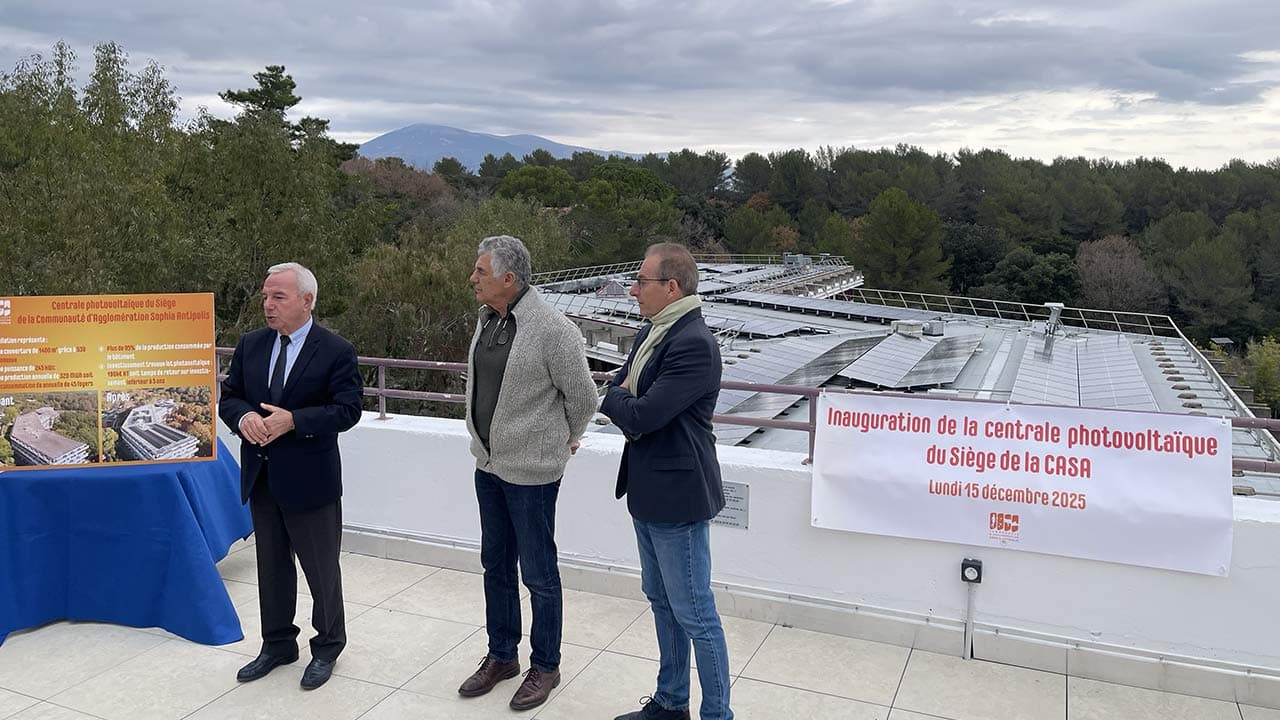 Energie : la CASA inaugure une centrale photovoltaïque sur son toit