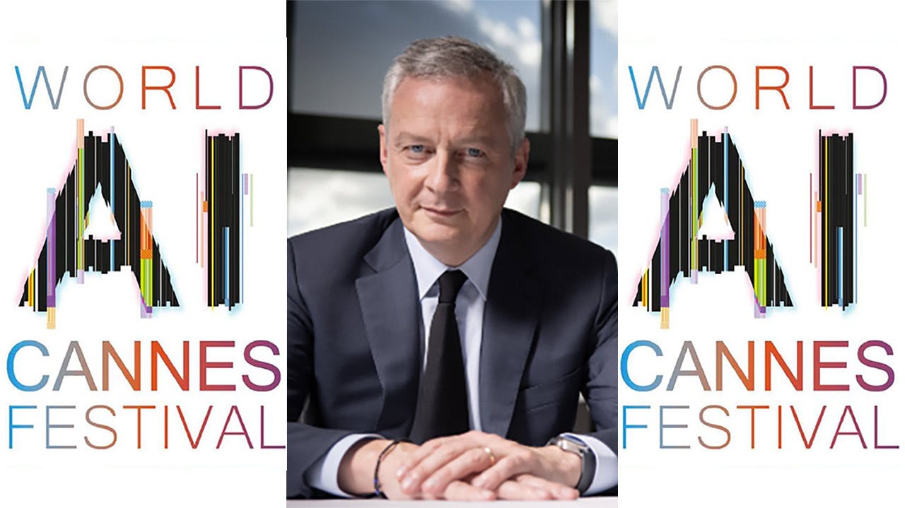 Bruno Le Maire, ministre de l’Economie, au World AI Cannes Festival